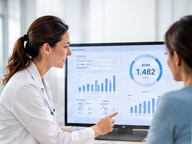 Il medico analizza i dati metabolici su un monitor
