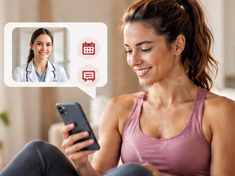 Contatto con il team medico da remoto tramite smartphone
